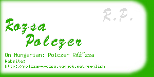 rozsa polczer business card